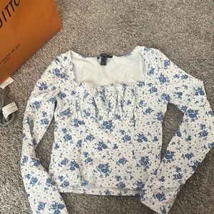 Floral Long Sleeve corest cotton top
